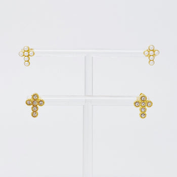 Dainty Cross Stud Earrings Ellisonyoung.com