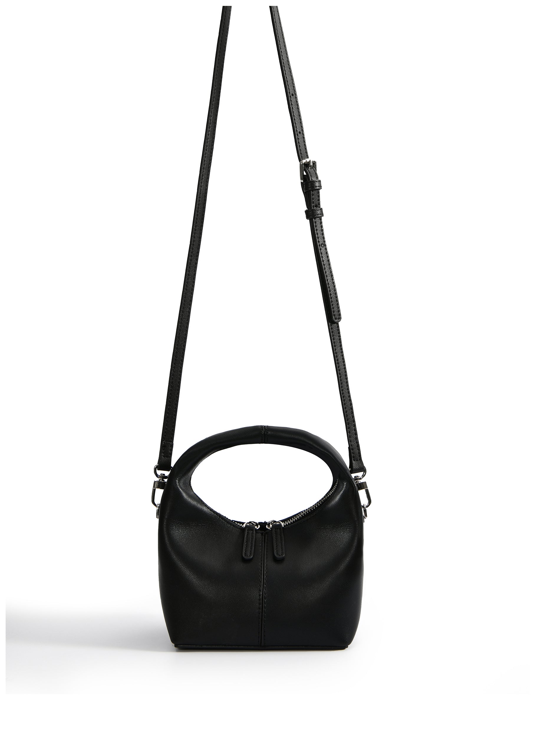 Rebecca Small Cutie Leather Bag, Black Bob Oré