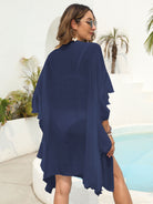 Ruffled Open Front Cover-Up Trendsi