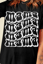 MAMA Round Neck Short Sleeve T-Shirt Trendsi