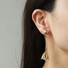 Gold-Plated Flower Dangle Earrings Trendsi