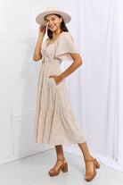 HEYSON Let It Grow Full Size Floral Tiered Ruffle Midi Dress Trendsi