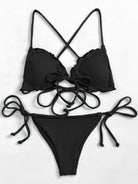 Ruffled Tied Two-Piece Bikini Set Trendsi