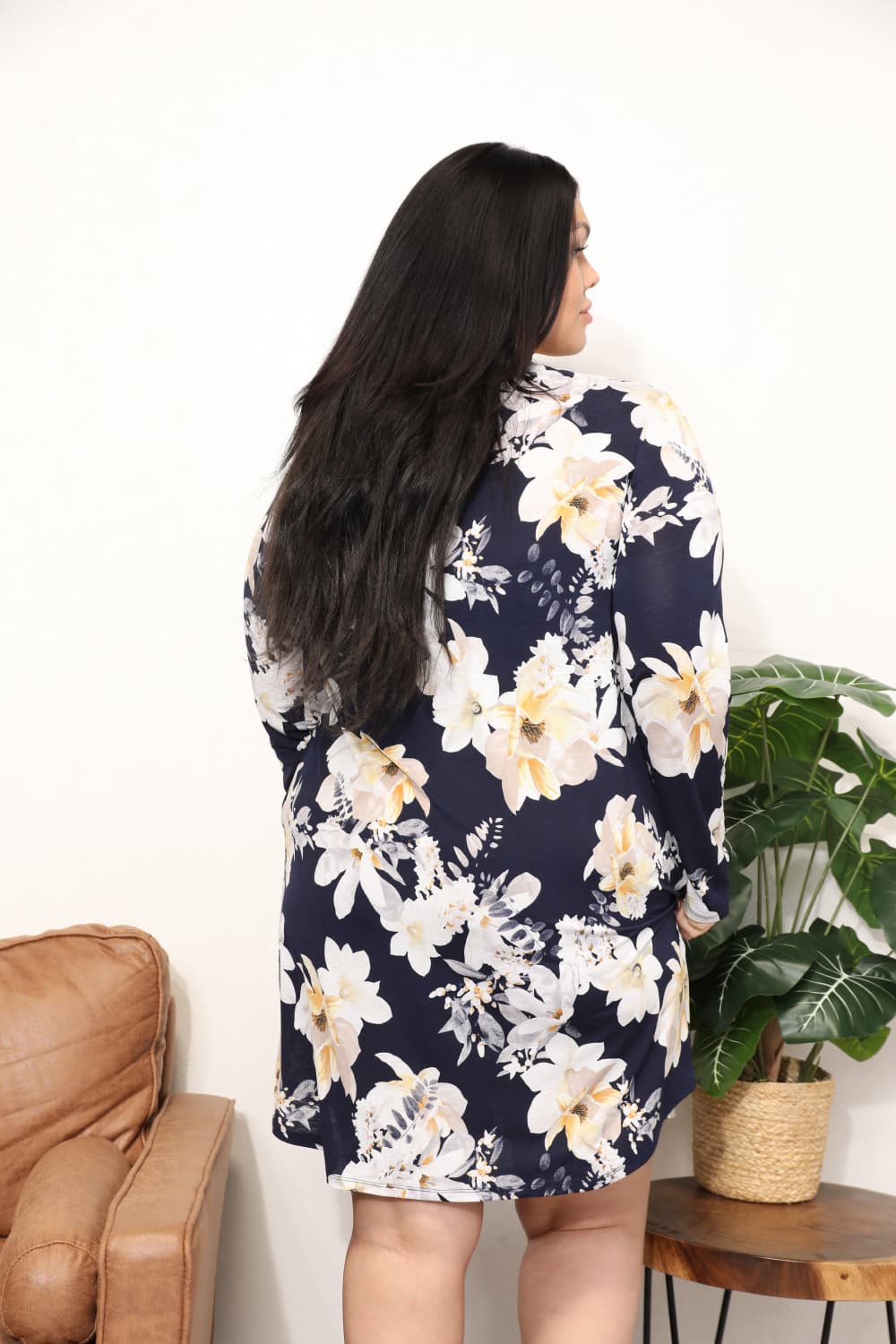 Sew In Love  Full Size Flower Print Shirt Dress Trendsi
