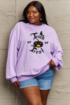 Simply Love Full Size TRICK OR TREAT Graphic Sweatshirt Trendsi