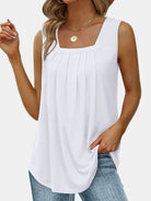 Ruched Square Neck Tank Trendsi