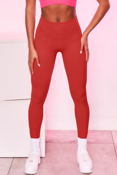 High Waist Active Pants Trendsi