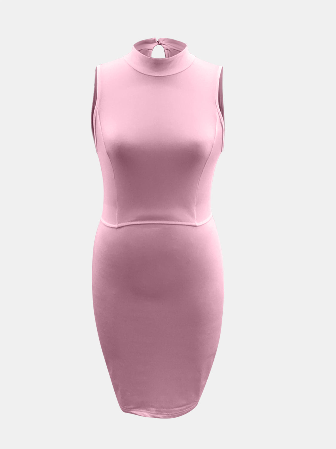 Cutout Mock Neck Sleeveless Dress Trendsi