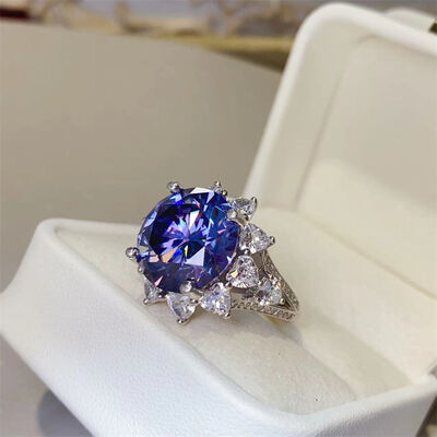 10 Carat Moissanite 925 Sterling Silver Ring Trendsi