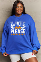 Simply Love Full Size WITCH PLEASE Graphic Sweatshirt Trendsi