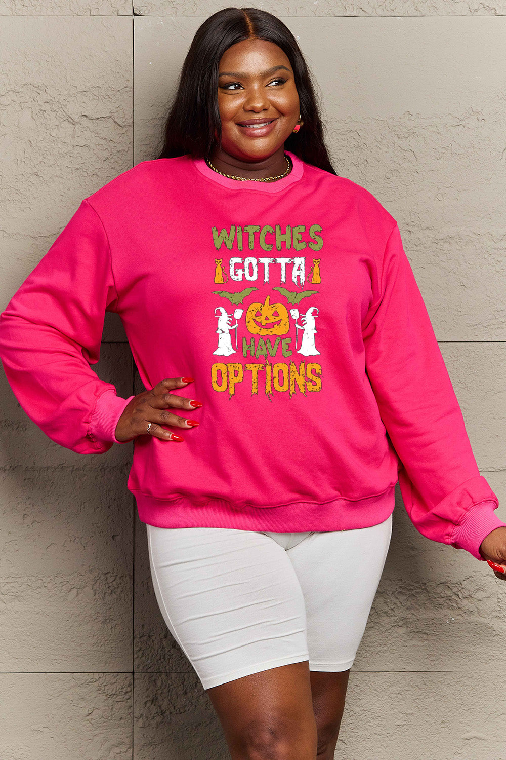 Simply Love Full Size Graphic Drop Shoulder Sweatshirt Trendsi