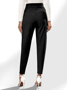 High Waist Straight Pants with Pockets Trendsi