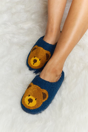 Melody Teddy Bear Print Plush Slide Slippers Trendsi