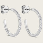 Inlaid Moissanite 925 Sterling Silver C-Hoop Earrings Trendsi