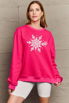 Simply Love Full Size Snowflake Graphic Sweatshirt Trendsi