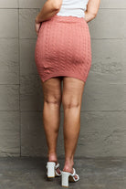 HIDDEN Cable-Knit Sweater Mini Skirt Trendsi