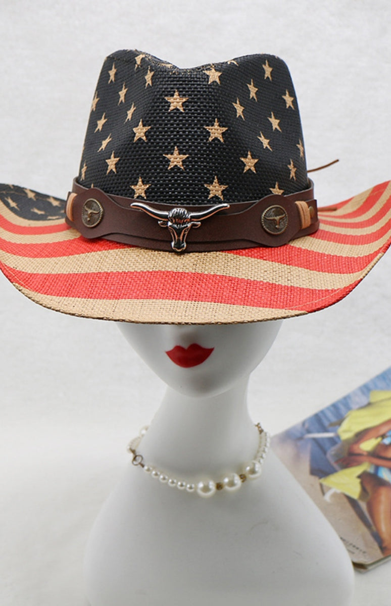 US Flag Print Paper Cloth Hat Trendsi