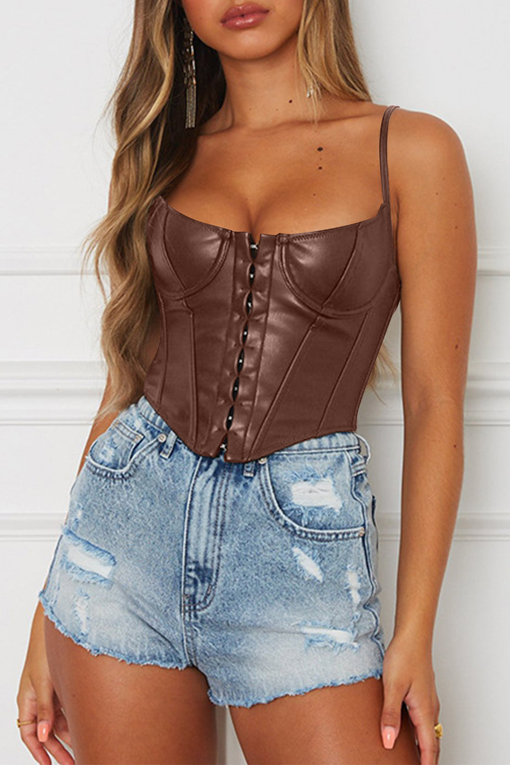 Scoop Neck Spaghetti Strap Cami Trendsi