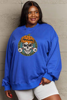 Simply Love Full Size Skull Graphic Sweatshirt Trendsi