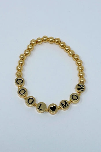 Cool Mom Gold Bead Bracelet Ellisonyoung.com