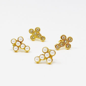 Dainty Cross Stud Earrings Ellisonyoung.com