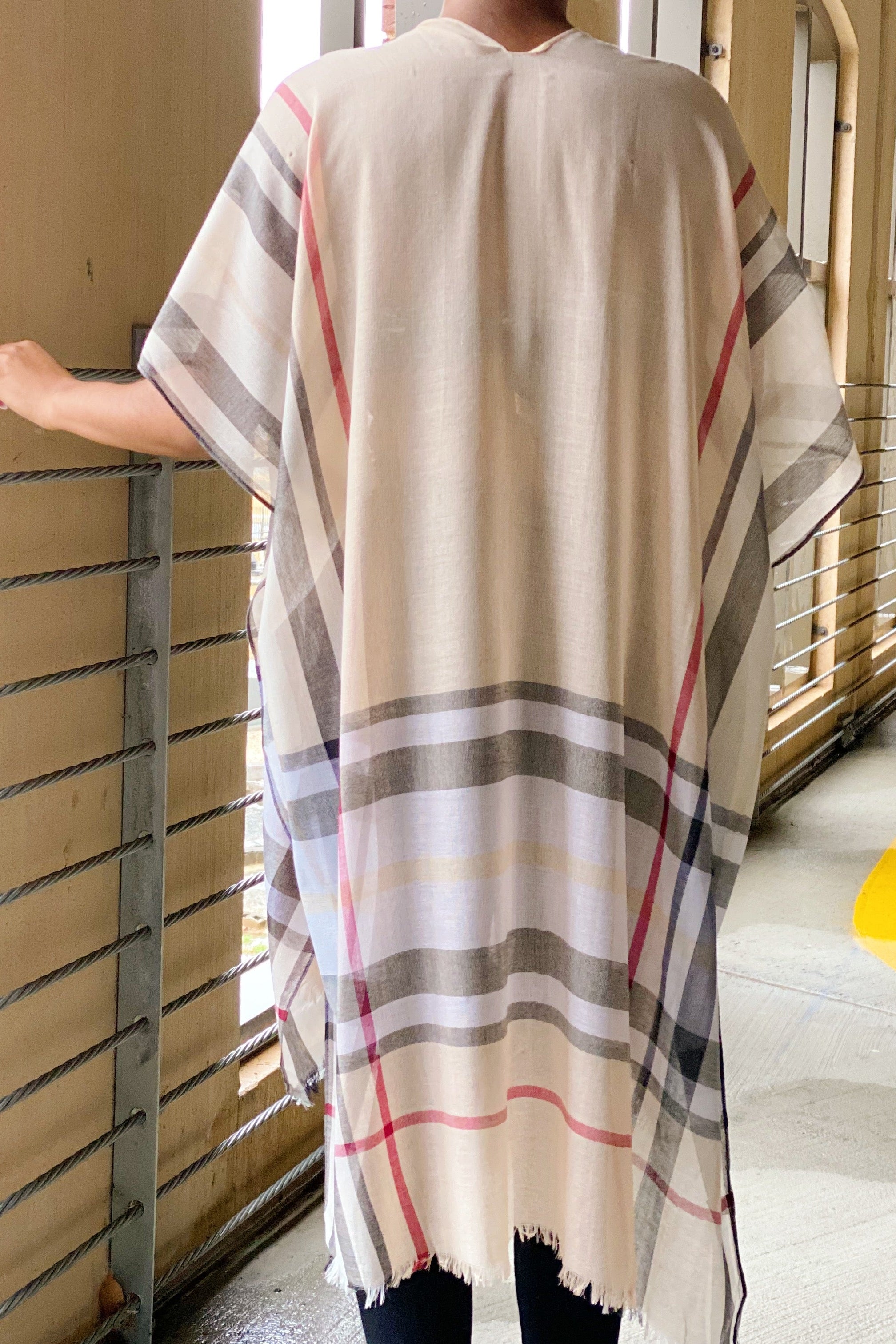 Classy Plaid Kimono Ellisonyoung.com