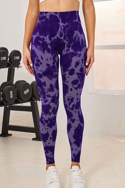 Tie-Dye High Waist Active Leggings Trendsi