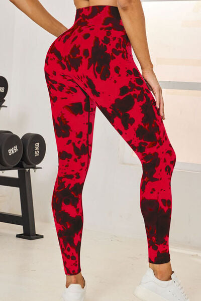 Tie-Dye High Waist Active Leggings Trendsi