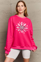 Simply Love Full Size LET IT SNOW Long Sleeve Sweatshirt Trendsi