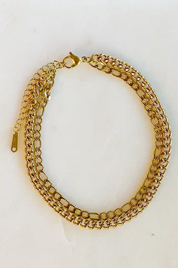 Double Chain Anklet Ellisonyoung.com