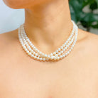 Three Strands Freshwater Pearl Necklace Ellisonyoung.com