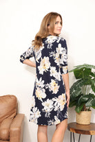 Sew In Love  Full Size Flower Print Shirt Dress Trendsi