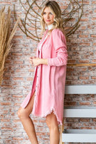 Veveret Button-Up Shirt Dress Trendsi