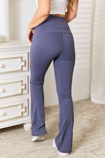 Basic Bae Wide Waistband Bootcut Sports Pants Trendsi