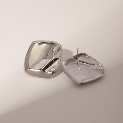 Stainless Steel Square Stud Earrings Trendsi