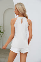 Sequin Grecian Neck Tank Trendsi