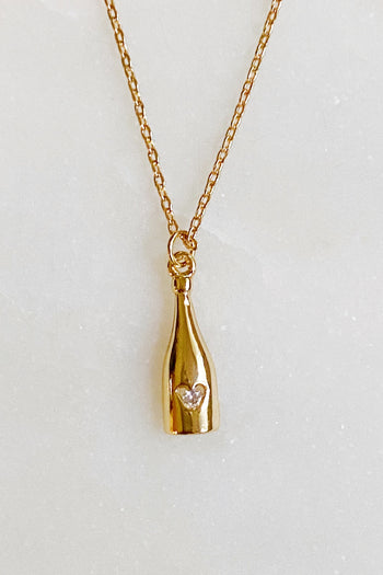 Golden Champagne Pendant Necklace Ellisonyoung.com