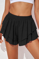 Layered Mid-Rise Waist Active Skirt Trendsi