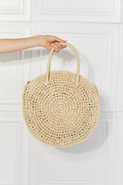 Justin Taylor Beach Date Straw Rattan Handbag in Ivory Justin Taylor