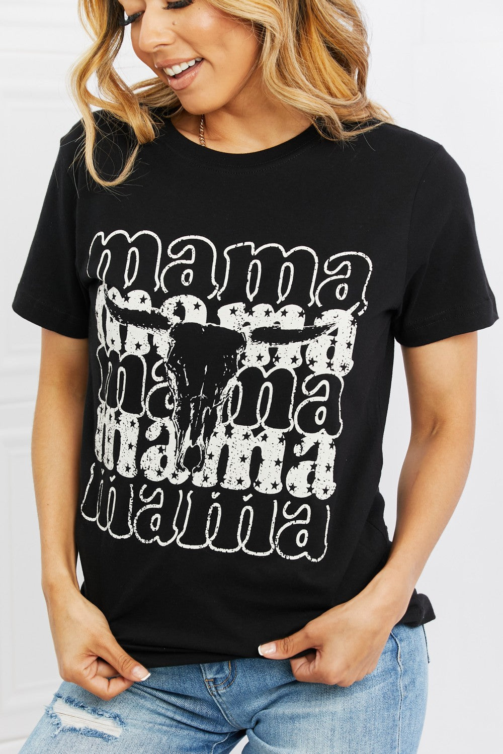 mineB I Got It From My Mama Graphic Tee in Black mineB