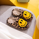 Melody Smiley Face Leopard Slippers Trendsi