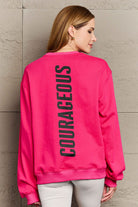 Simply Love Full Size COURAGEOUS Graphic Sweatshirt Trendsi