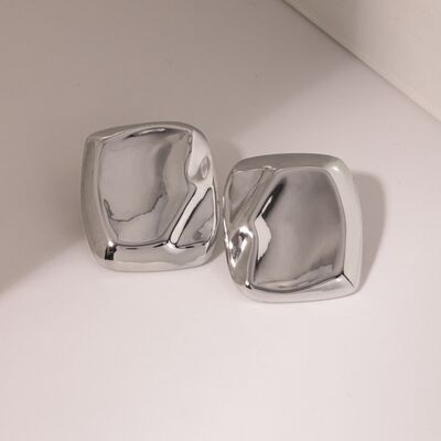 Stainless Steel Square Stud Earrings Trendsi