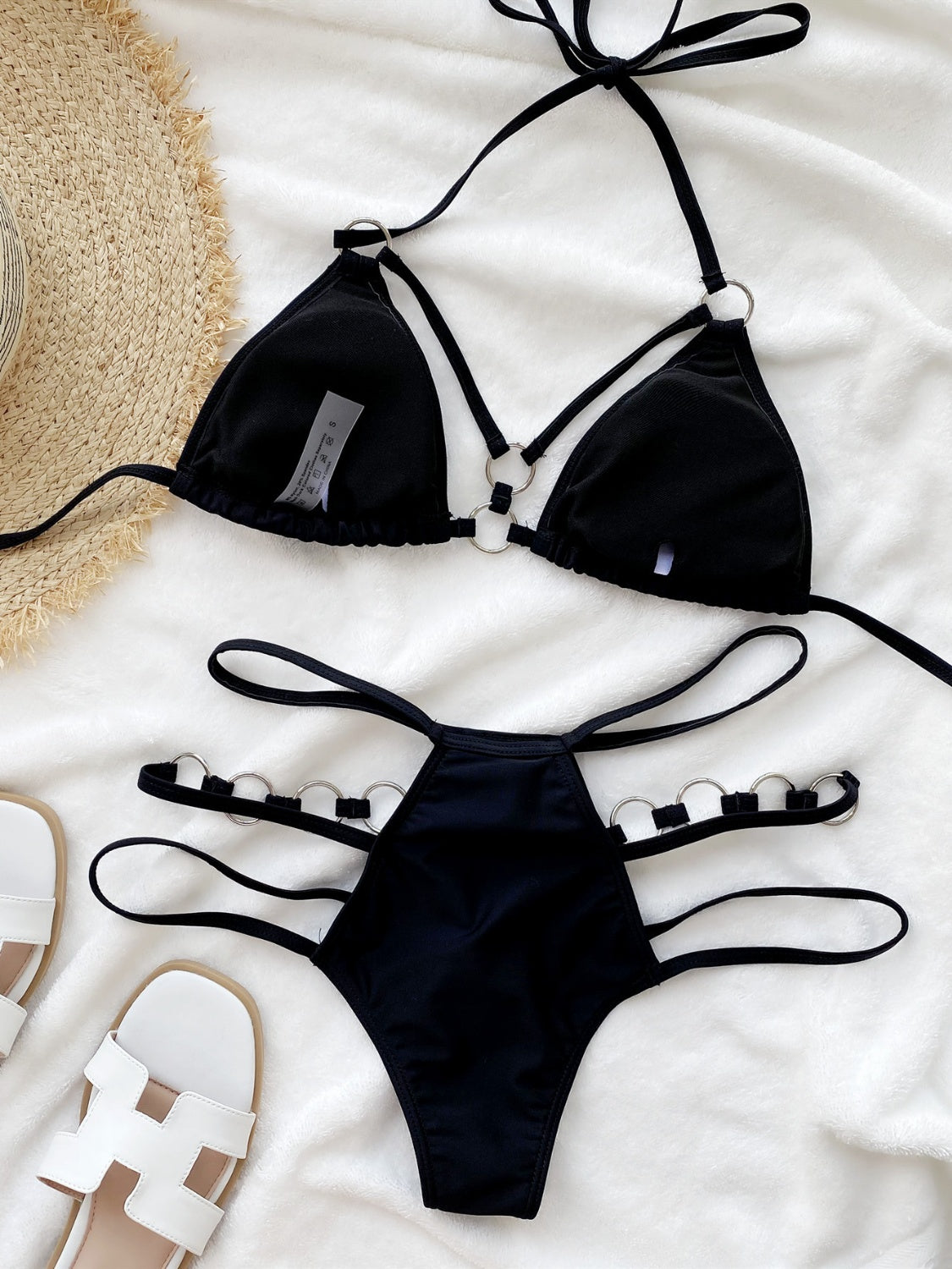 Cutout Halter Neck Two-Piece Bikini Set Trendsi