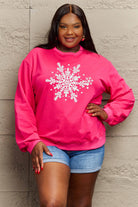 Simply Love Full Size Snowflake Graphic Sweatshirt Trendsi