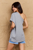 Ninexis in My Groove One Shoulder Loose Top Trendsi