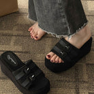 Open Toe Wedge Suede Sandals Trendsi