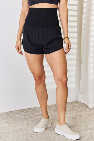 Zenana Full Size High Waist Tummy Control Shorts Trendsi