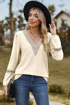 V-Neck Long Sleeve T-Shirt Trendsi