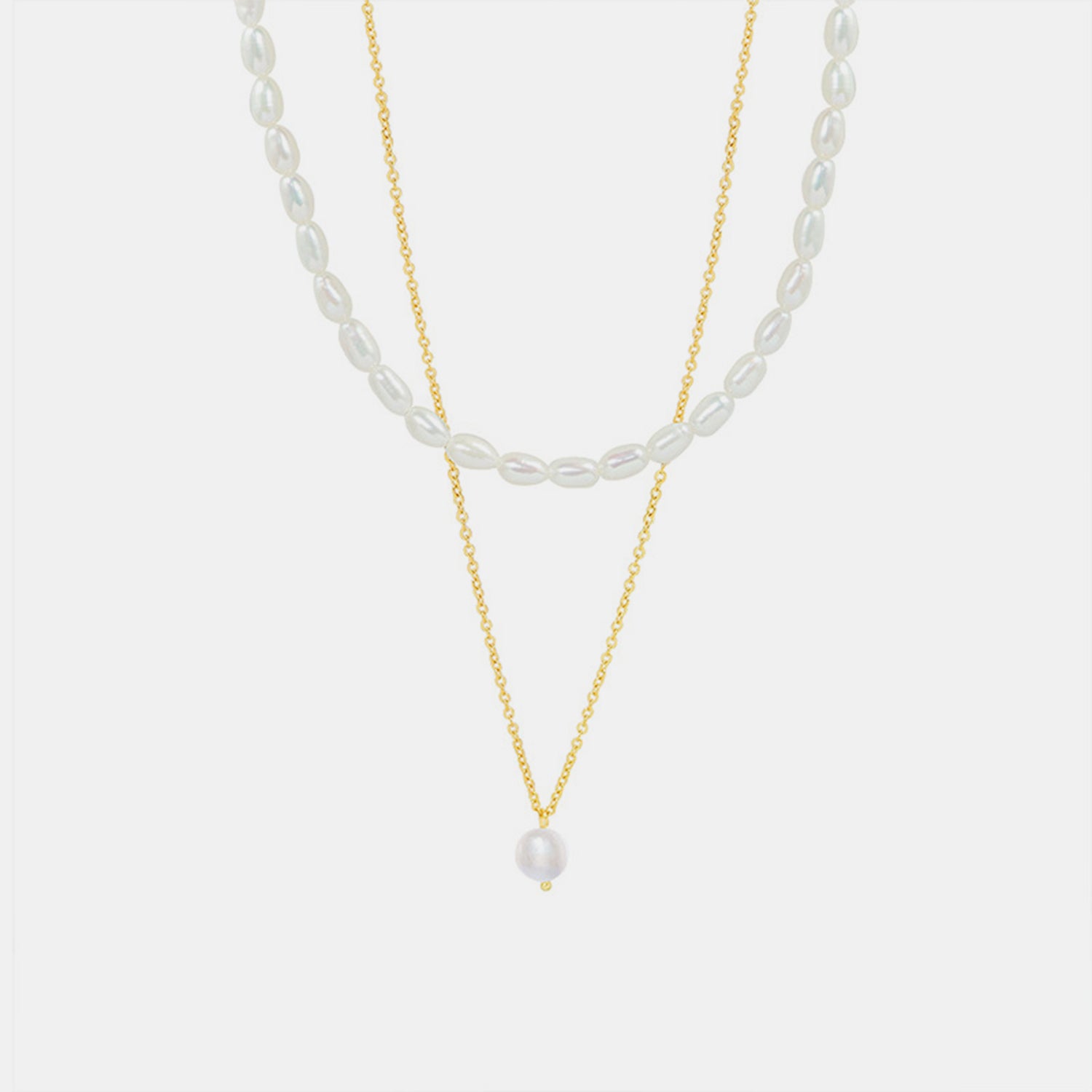 Double-Layered Freshwater Pearl Necklace Trendsi